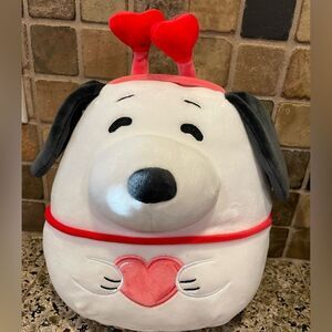 Peanuts Snoopy Hearts Squishmallow Dog Cute!